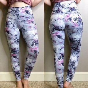 Floral lululemon high waist leggings
